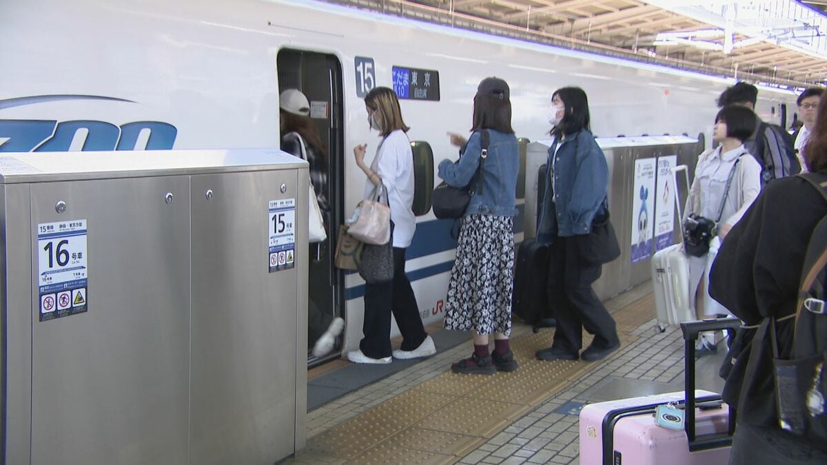 東海道新幹線 ｢上り｣ 5日が混雑ピーク 午後はほぼ満席 6日まで｢のぞみ｣は全席指定席