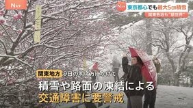 東京都心で最大5cmの積雪　関東各地も“銀世界"に　あす明け方にかけ積雪や路面の凍結などに警戒を|TBS NEWS DIG