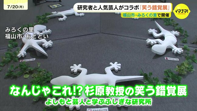 「不思議なマジックみたい」世界的教授×人気芸人がコラボ!ボールが逆さに上る!?みろくの里で「笑う錯覚展」 広島・福山市|TBS NEWS DIG
