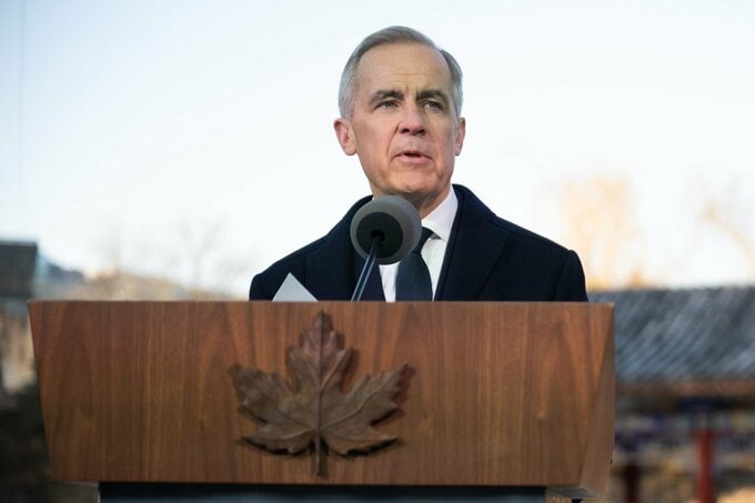 カナダ首相「米国のおかげではない」、トランプ氏のダボス演説に反論