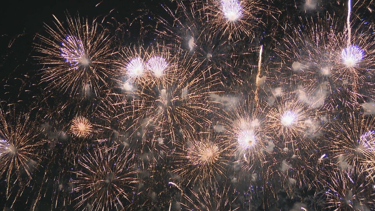 初夏の夜空を彩る「名港水上芸術花火」 音楽に合わせ絶え間なく打ち 