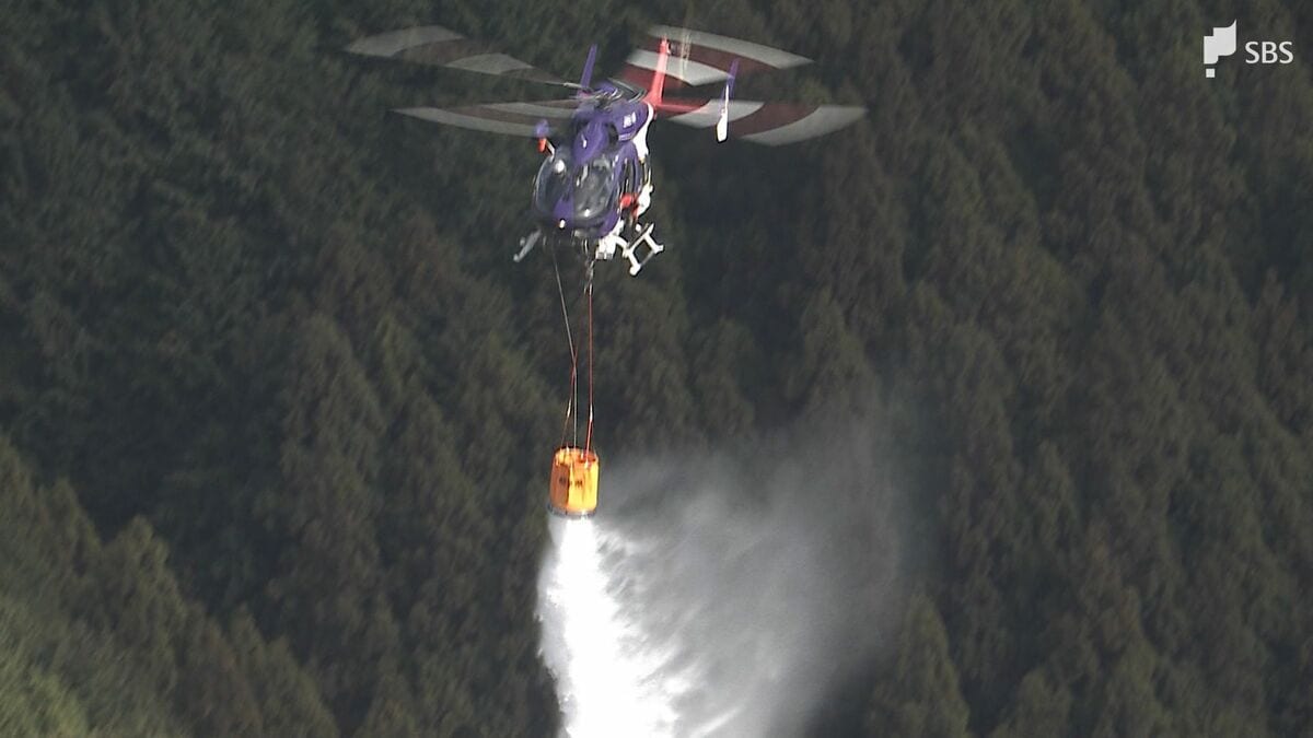 山林火災の鎮圧のめど立たず 発生から3日目 延焼スピード遅くなるも約