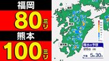【九州 ゲリラ雷雨に注意】福岡80ミリ 熊本100ミリ 非常に激しい雨のおそれ 雷の確率も高い【雨と発雷確率シミュレーション】福岡・佐賀・長崎・大分・熊本・宮崎・鹿児島|TBS NEWS DIG