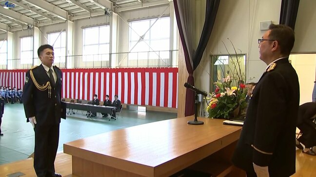 「平和で安心できる地域社会実現のため職務にまい進します」岩手県警察学校初任科第100期短期課程卒業式 盛岡市|TBS NEWS DIG