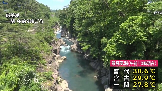 すでに真夏日の地点も 各地で気温上昇 熱中症に注意 7日の岩手県内|TBS NEWS DIG