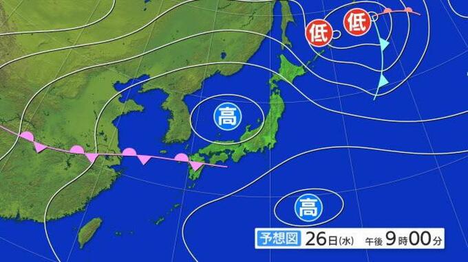 27日明け方から大気の状態が非常に不安定に　土砂災害に警戒・突風に注意（26日午後4時25分）　|　長崎のニュース | 天気 | NBC長崎放送