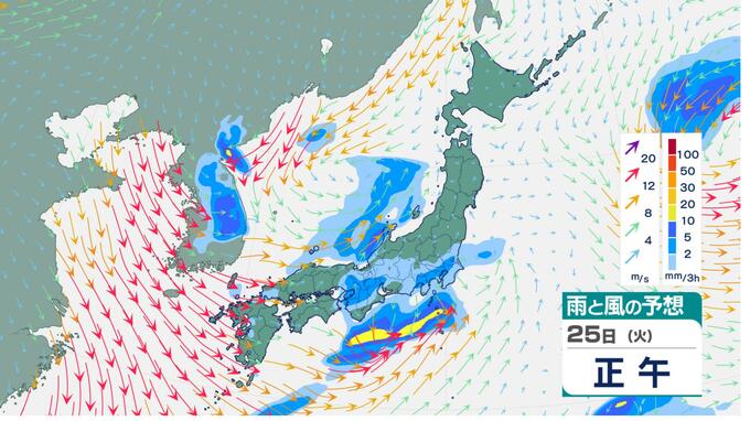 【今週の天気】25日(火)は大雨・土砂災害に注意　27日(木)まで全国的に大気不安定続く　いつ降る？雨風シミュレーション|TBS NEWS DIG
