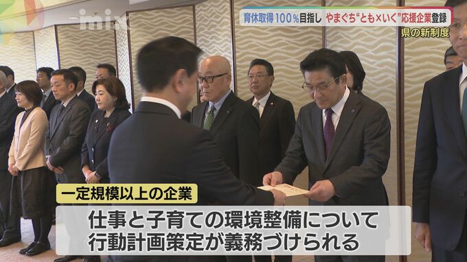「仕事と育児の両立ができる県」へ　育児休業取得率100％目指す企業を県が登録　初めての交付式　|　山口のニュース・天気・防災｜tys NEWS｜ｔｙｓテレビ山口