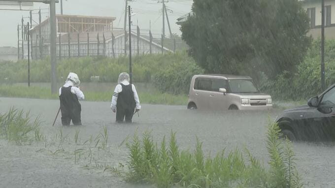 低い土地の浸水に警戒　仙台市宮城野区中野などで冠水|TBS NEWS DIG