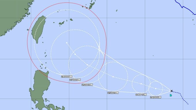 【台風情報】またも台風発生へ..."台風のたまご" は24時間以内に台風へ発達する見込み　今後は沖縄に接近の可能性...最大瞬間風速50m/s予想　今後の全国の天気を画像で　気象庁【進路予想】　　|　山形のニュース│TUYテレビユー山形