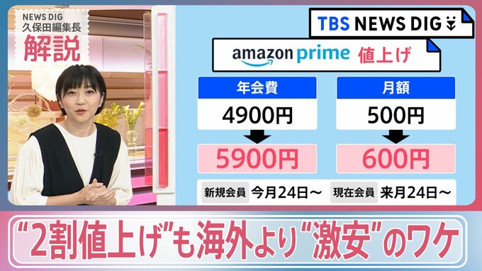 アマゾンプライム“2割値上げ”を突然発表　背景に「2024年問題」の影響か　それでも海外より“激安”のワケは【news23】|TBS NEWS DIG