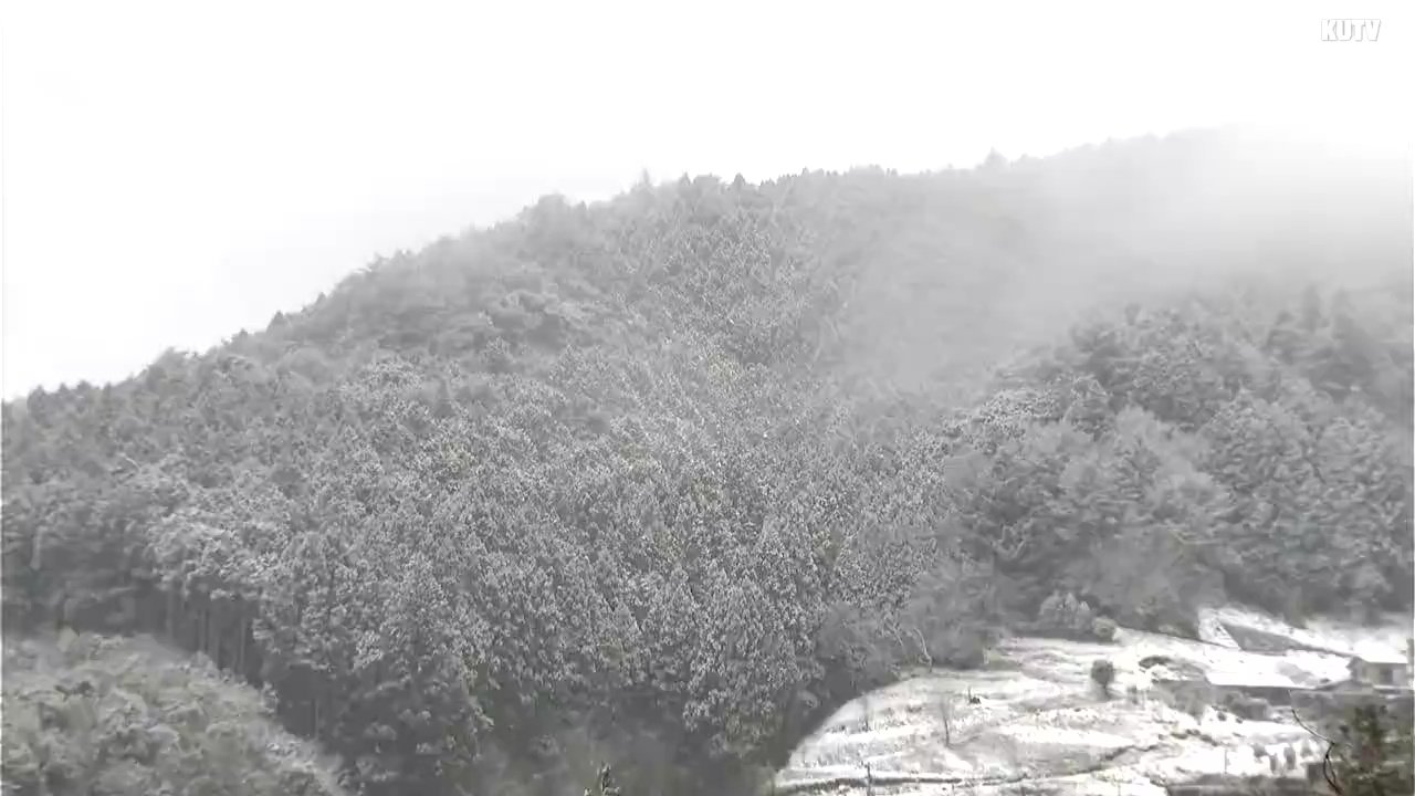 低気圧と寒気の影響　高知県内山間部を中心に雪　積雪や路面凍結に注意