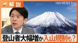 富士山「世界文化遺産」登録10周年!今夏は登山者が大幅増加か ご来光狙いの「弾丸登山」懸念で富士吉田市は入山規制を要望【Nスタ解説】|TBS NEWS DIG