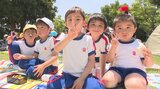 「おともだち無限大数できた」幼稚園児190人の歓迎遠足 青空のもと歓声が飛び交う 大分 | 大分のニュース|OBS NEWS|大分放送