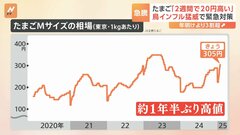 たまごが“約1年半ぶり”300円超の高値に　鳥インフルエンザ年明けから急増の影響| TBS CROSS DIG with Bloomberg