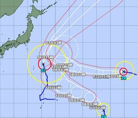【トリプル台風情報】「台風27号(チョーイワン)」「台風28号(ノロ)」「台風29号(コグマ)」の今後の進路と勢力は?(5日午後4時25分・気象庁発表)【台風の予想進路・雨風シミュレーション】|TBS NEWS DIG