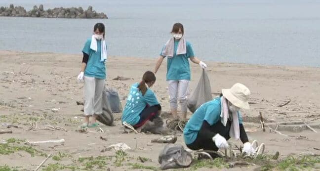 海水浴シーズン前に海岸で清掃活動 石川・白山市|TBS NEWS DIG
