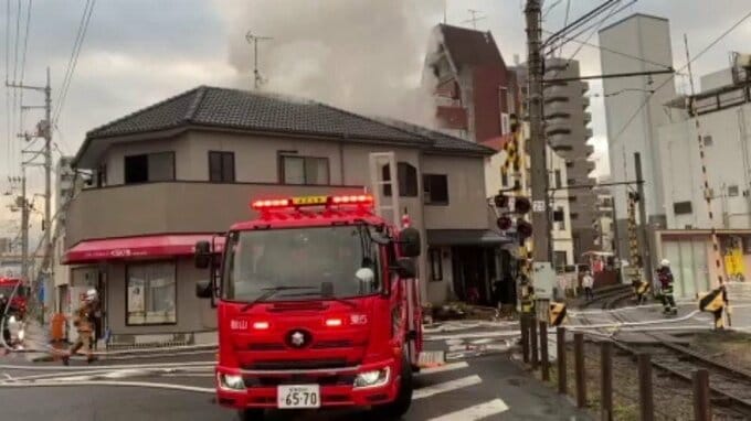 「2階から炎が出ている」店舗兼住宅で火事　高齢男性1人が死亡  愛媛・松山市　|　愛媛のニュース - Nスタえひめ｜あいテレビは6チャンネル