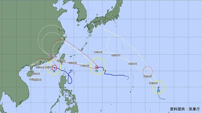 【台風情報】トリプル台風再び「台風12号」「台風11号」「9号」　今後の雨・風・進路予想　31日現在　|　福島のニュース│TUF