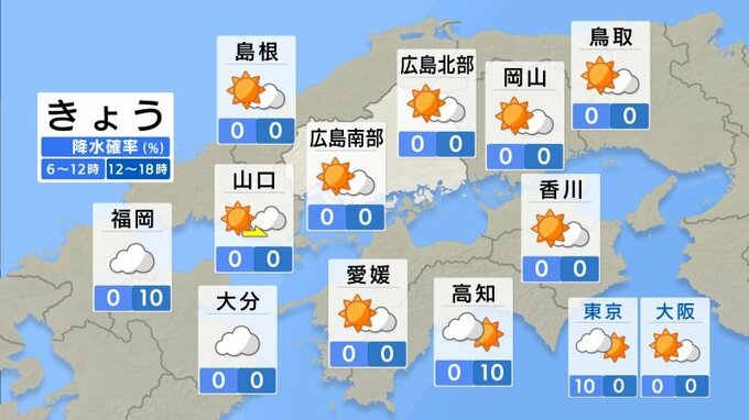 【きょう5/22(水) 広島天気】雲は広がるが大きな崩れはない見込み　洗濯はあすよりもきょうの内に　　|　RCC NEWS | 広島ニュース | RCC中国放送