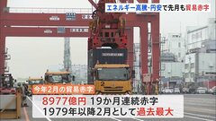 今年2月の貿易赤字　8977億円　19か月連続赤字　エネルギー価格・円安などで| TBS CROSS DIG with Bloomberg