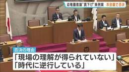 大津市の幼稚園教諭“賃下げ”条例案　本会議で否決　「時代に逆行」「現場の理解得られず」　保育士不足で『教育保育職』に一本化狙うも現場から反発 　滋賀・大津市|TBS NEWS DIG