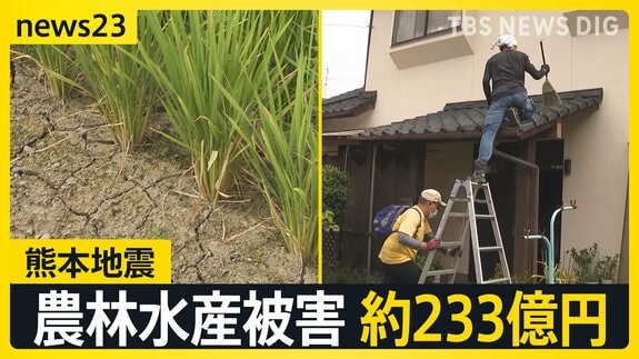 【熊本地震】八代市でボランティア受け入れ始まる　農業にも影響続く…農林水産業関連の被害額は現時点で約233億円　路線バスは復旧に遅れ【news23】|TBS NEWS DIG