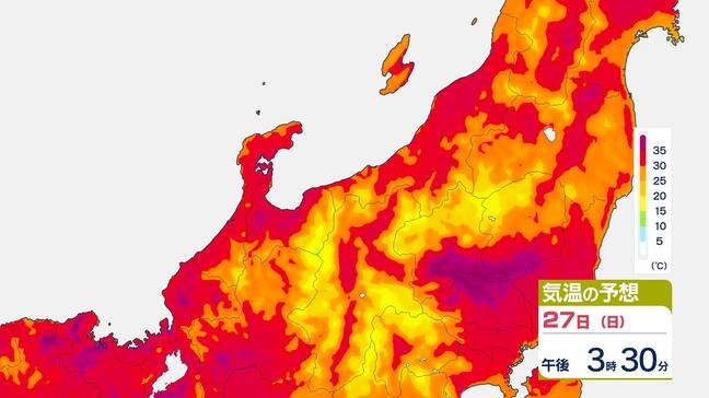 【猛暑】最高気温が35℃以上の予想続く 8月2日ごろにかけ　熱中症対策を　北陸地方|TBS NEWS DIG