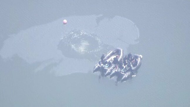 “油”が浮いているのを新たに確認  自衛隊機の墜落事故から１週間  搭乗員2人の捜索活動続く  隣接する「博物館明治村」は24日（土）から営業再開|TBS NEWS DIG