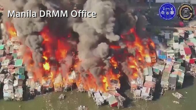 フィリピン・首都マニラのスラム街で大規模火災　住宅1000軒あまり燃え、約3000人が避難余儀なくされる|TBS NEWS DIG