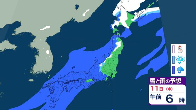 【大雨情報】11日(水・祝)は広い範囲で大雨に注意『記録的少雨』潤す恵みの雨か　土砂災害への注意も　雨雪シミュレーション|TBS NEWS DIG