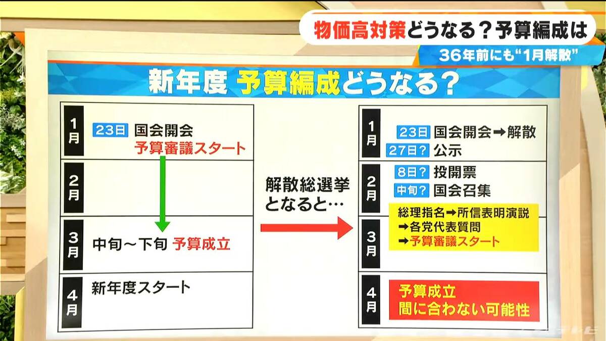 もし通常国会が“冒頭解散”したら｢物価高対策｣はどうなる？予算編成は？36年前にも“1月解散”が…【大石邦彦解説】　