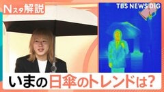 紫外線対策に「日傘」 3秒で折りたためる傘や…ファン付き「ファンブレラ」などが注目、日傘の寿命の見極め方【Nスタ解説】| TBS CROSS DIG with Bloomberg