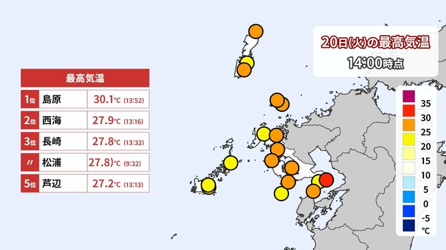 長崎県内で今年初の真夏日に|TBS NEWS DIG