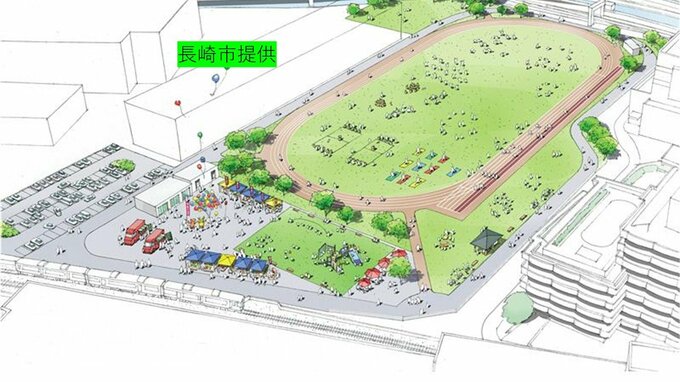 長崎市　松山陸上競技場に代わる ”陸上練習場"のイメージ案　初めて提示|TBS NEWS DIG