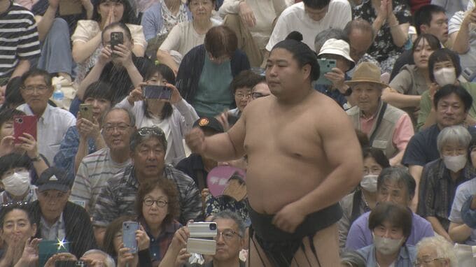 「ファンの声が、僕たちの一番の力」若元春（福島市出身）勝利に会場わく【夏巡業・大相撲郡山場所】|TBS NEWS DIG
