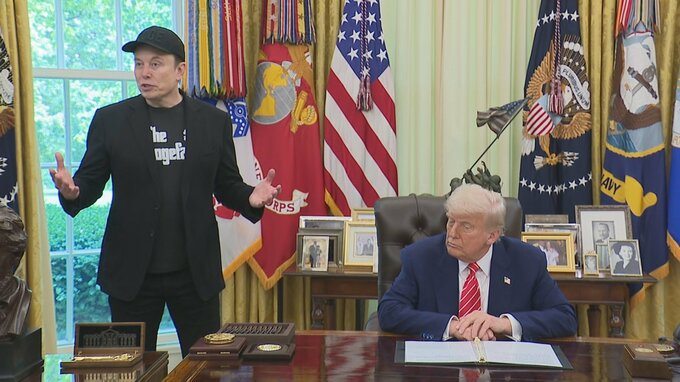 トランプ大統領 イーロン・マスク氏の企業の「繁栄を望む」 大型減税延長などで激しく対立も|TBS NEWS DIG