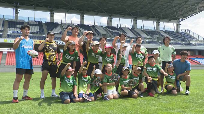 「ステップがすごかった」ラグビー元日本代表のプロ・松橋周平選手を招いた大会を開催！　子どもたち１５０人以上が熱戦　|　SBC NEWS | 長野のニュース | SBC信越放送