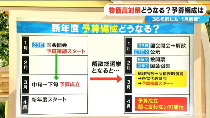 もし通常国会が“冒頭解散”したら｢物価高対策｣はどうなる？予算編成は？36年前にも“1月解散”が…【大石邦彦解説】　|TBS NEWS DIG