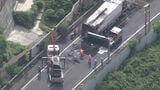 関門道で大型トラックに乗用車が追突し全焼 門司IC~門司港ICは上りで通行止め続く | 福岡のニュース|RKB NEWS|RKB毎日放送