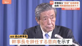 【辞意表明】自民・森山幹事長ら党四役が一斉に 執行部が揃って表明は極めて異例 政権運営はいっそう困難に…|TBS NEWS DIG