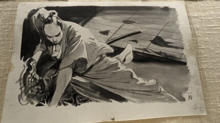 野村胡堂の小説で使われた、4人の画家による挿絵原画を集めた企画展