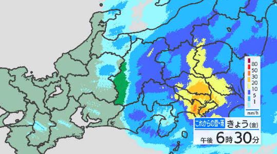 警報級の大雨の可能性も　2日夜遅くにかけてゲリラ豪雨や落雷、突風、ひょうに注意　3日午後6時まで伊豆諸島80ミリ、関東で60ミリの降水予想　湿った空気と寒気の影響で大気の状態不安定に|TBS NEWS DIG