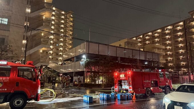 東京・江東区東雲の屋外立体駐車場で車両火災　車3台が燃える|TBS NEWS DIG