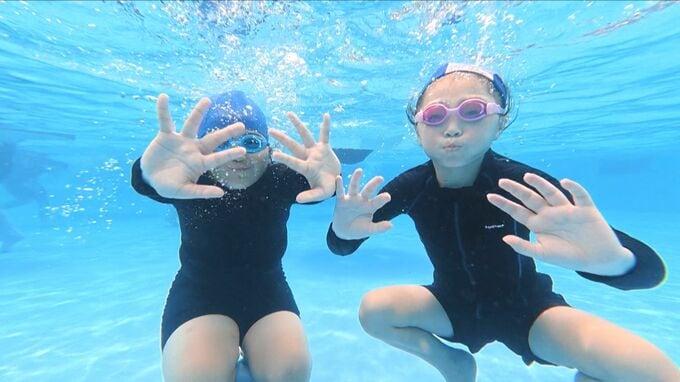 プール開きで子どもたちの歓声　滝の湧水と温泉を合わせて水温は28度　大分　|　大分のニュース｜OBS NEWS｜大分放送