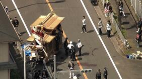 【速報】だんじり『やりまわしで転倒』11人負傷　乗っていた自治会長は「通常より曳く人数が多かったのが原因かも」大阪・堺市|TBS NEWS DIG