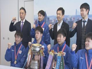 「重圧もあったが、まずは自分たちのできることを…」全日本インカレで22連覇・全日本選手権で3連覇の青森大学男子新体操部　2冠達成を市長に報告|TBS NEWS DIG