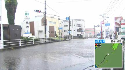 台風6号北上 薩摩・大隅地方もこのあと暴風域に 土砂災害など厳重警戒