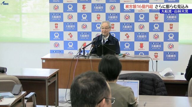 【山火事】大船渡市の山林火災で市が被害額公表・面積変更　岩手|TBS NEWS DIG
