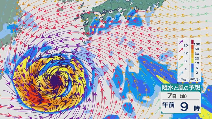【台風情報】大型で “非常に強い”台風13号（ドルフィン） 日本の南の海上を西へと進み7日(金)に沖縄・奄美に接近 5日(水)から8日(土)ごろは高波と暴風に警戒を  最新の進路と雨・風シミュレーション　|TBS NEWS DIG